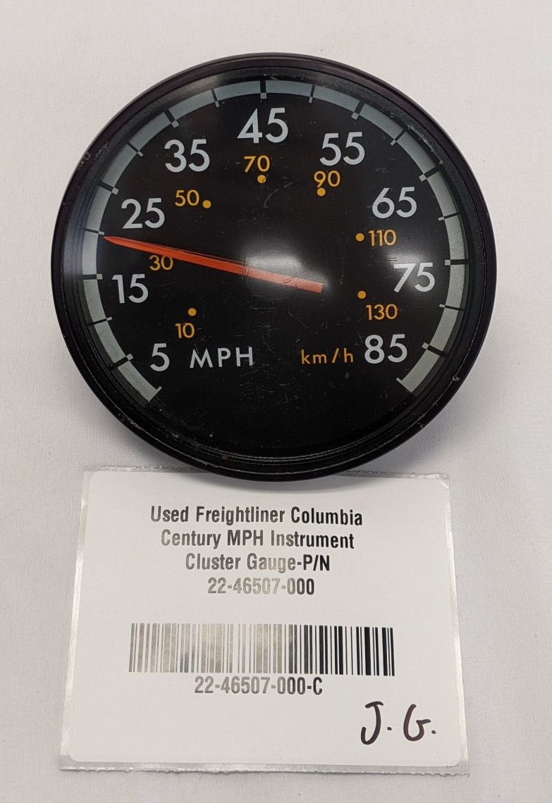 Used Freightliner Columbia Century MPH Instrument Cluster Gauge-P/N 22-46507-000