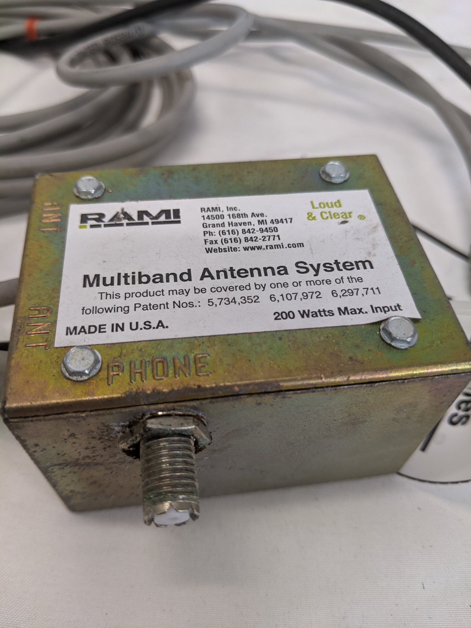 Used Rami Dual CB Radio Multiband Antenna System - P/N 06-32594-013