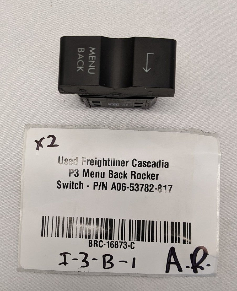 Freightliner Cascadia P3 Menu Back Rocker Switch A06-53782-823
