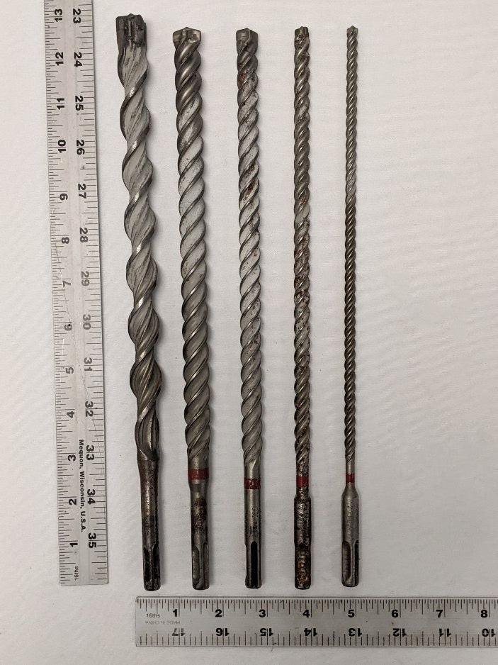 Hilti TE-CX SDS+ Masonry Drill Bit - Lot 5pc 1/4-3/4x12"