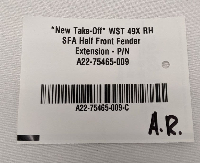 Western Star 49X RH Half Front Fender Ext | A22-75465-009