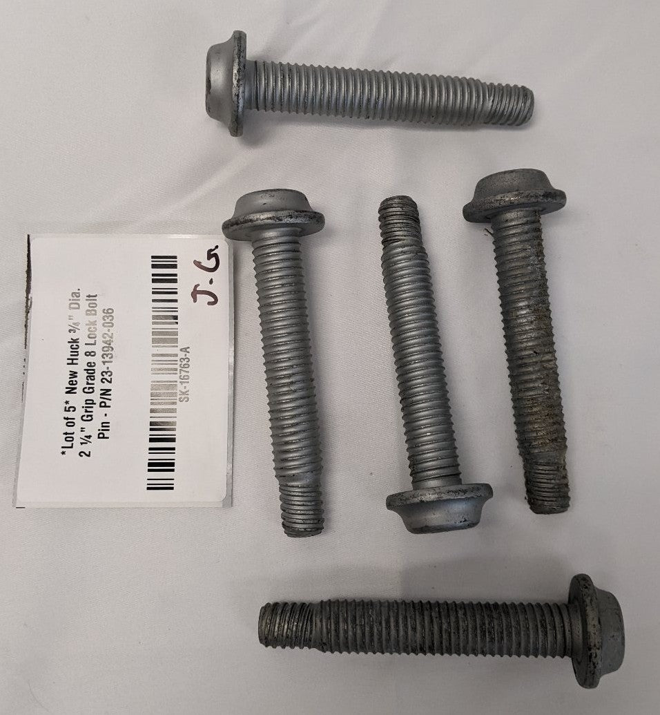 *Lot of 5* New Huck ¾" Dia. 2 ¼" Grip Grade 8 Lock Bolt Pin - P/N 23-13942-036