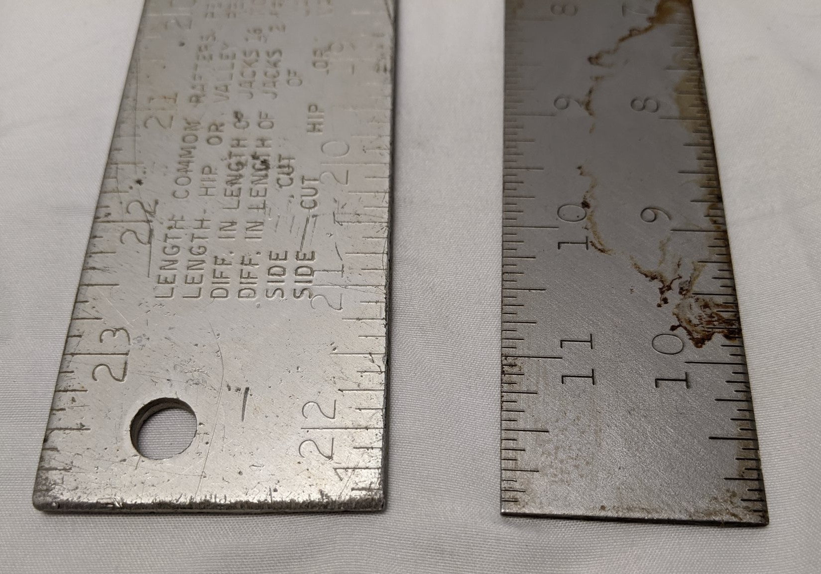 Carpenter Squares - 24" & 12" Framing Squares, Stanley, Johnson, Ace, Lot of 4