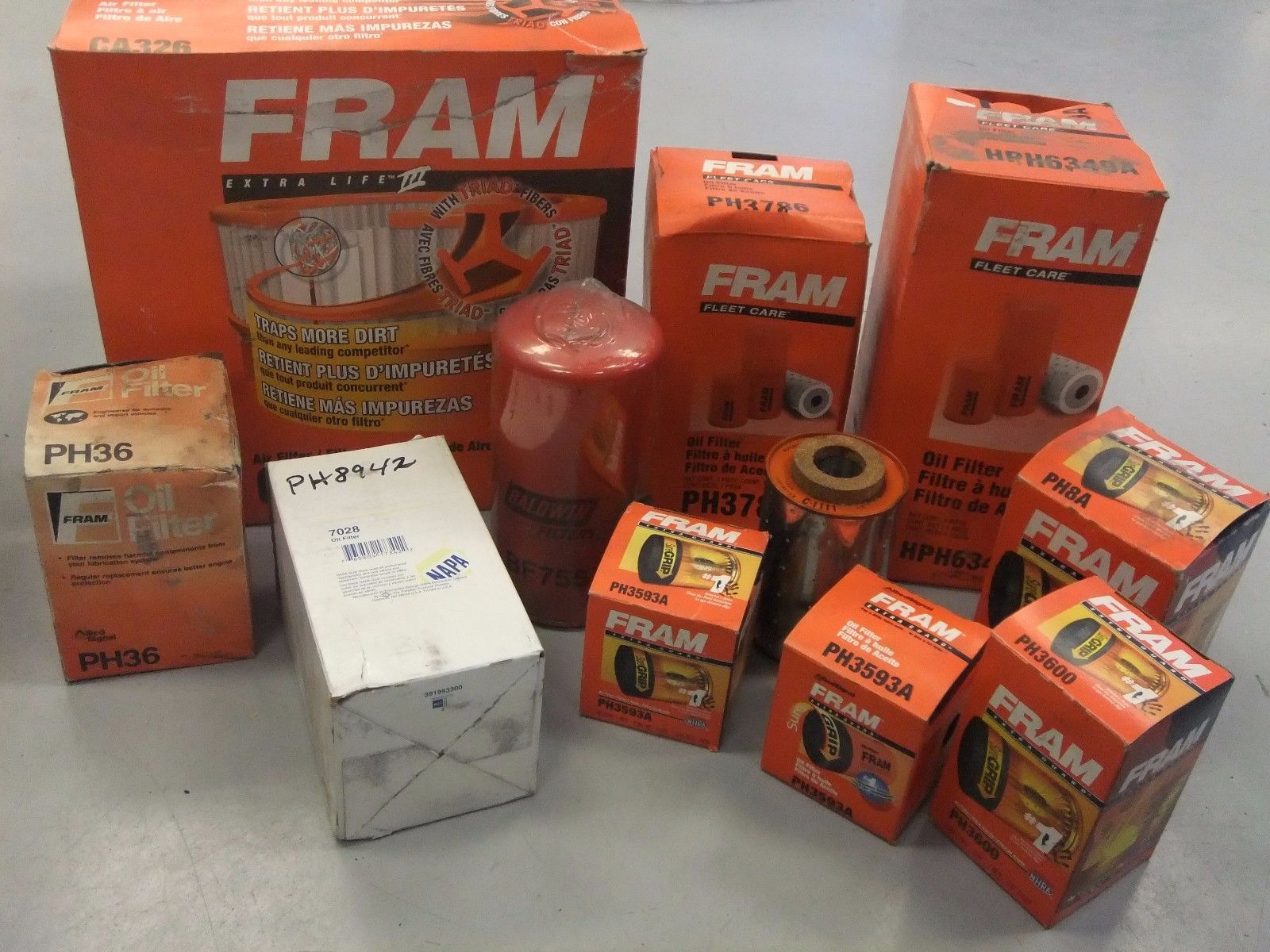 **LOT OF 11** Miscellaneous FRAM Filters (3961896206422)