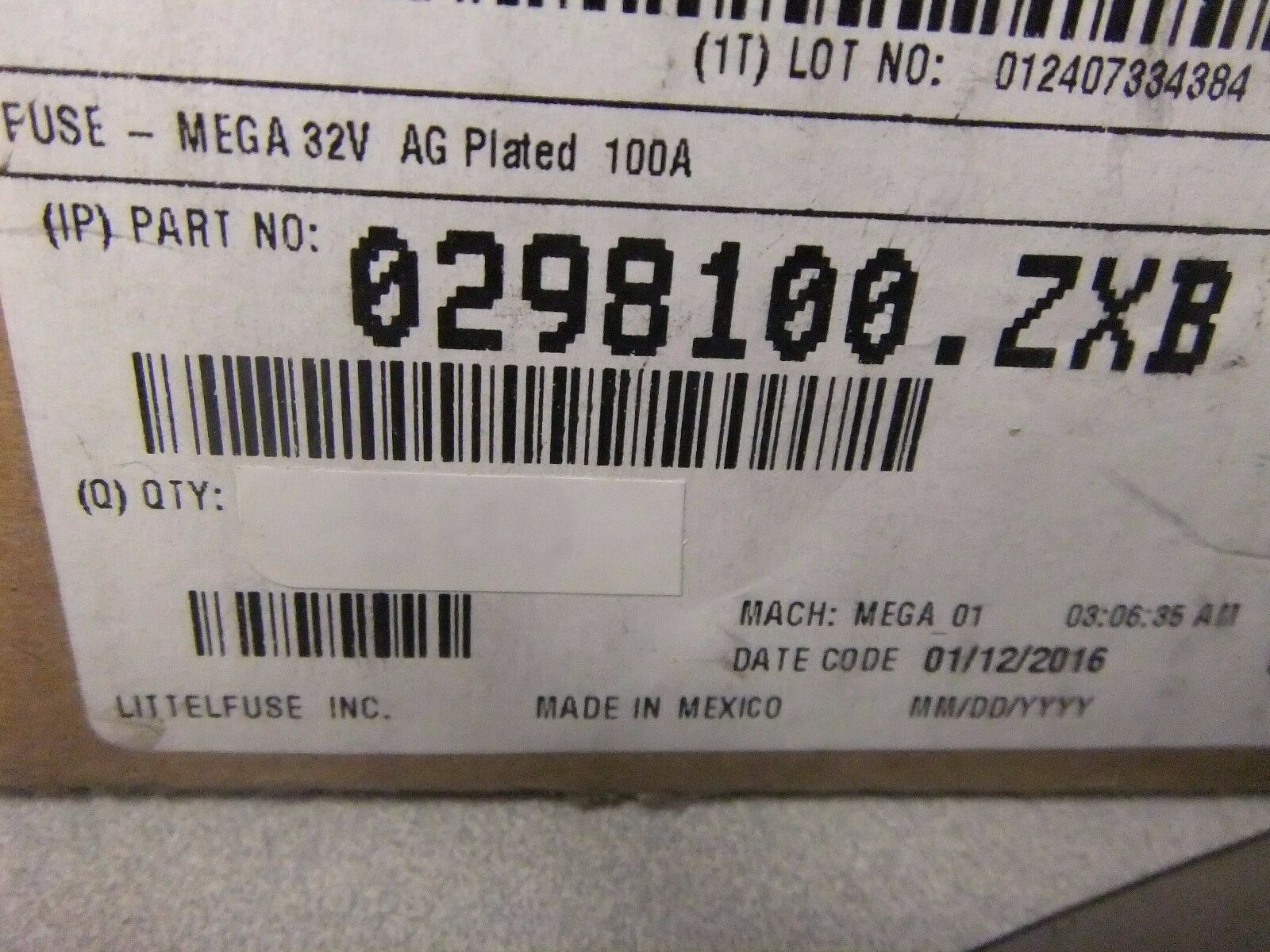 Littelfuse Bolt-Down 100 Amp Mega Fuse - 298 Series (Set 2) - P/N  23-13607-100 (3939596861526)