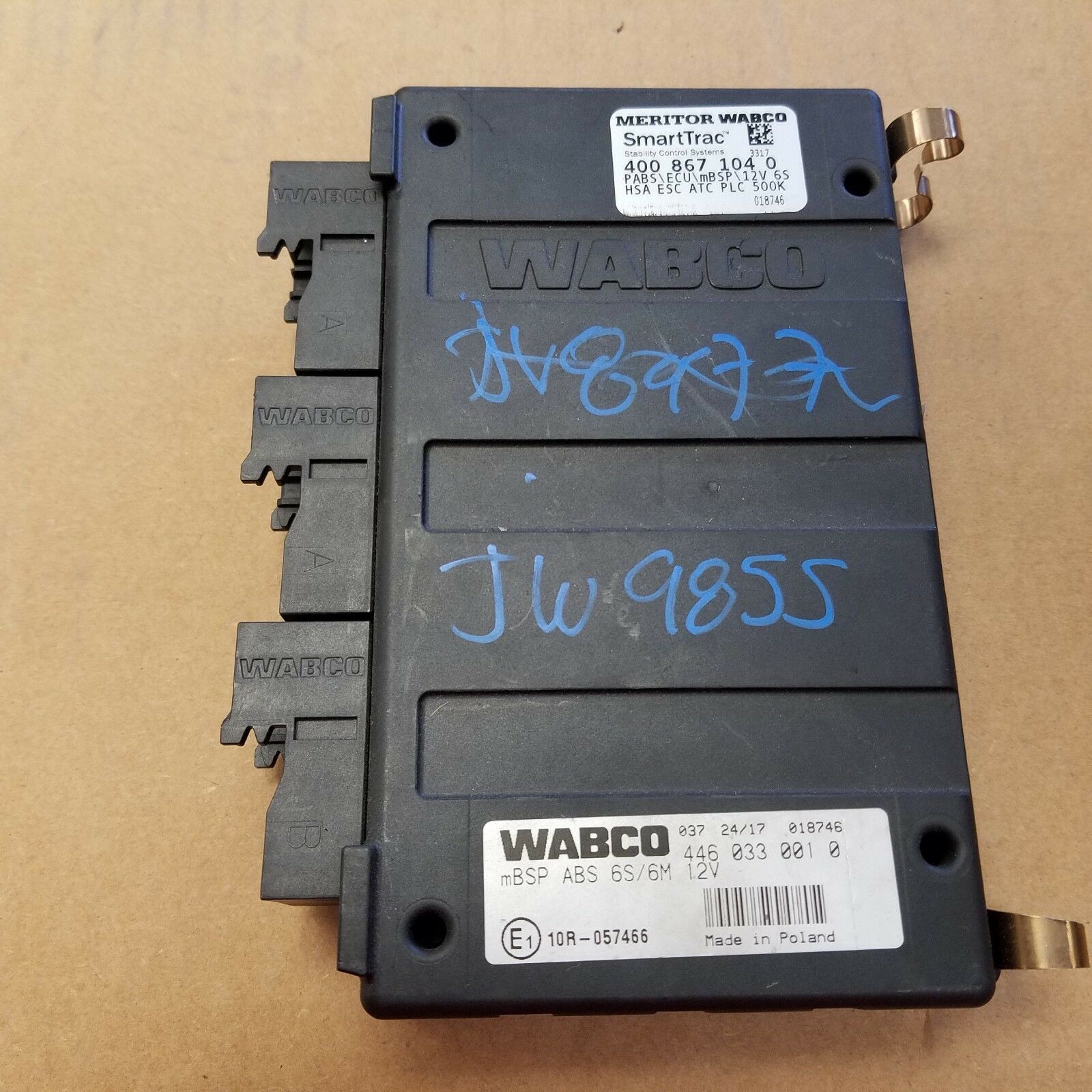 Meritor Wabco SmartTrac ABS ECU Controller for Freightliner - WAB 400 867 104 0 (3939620847702)