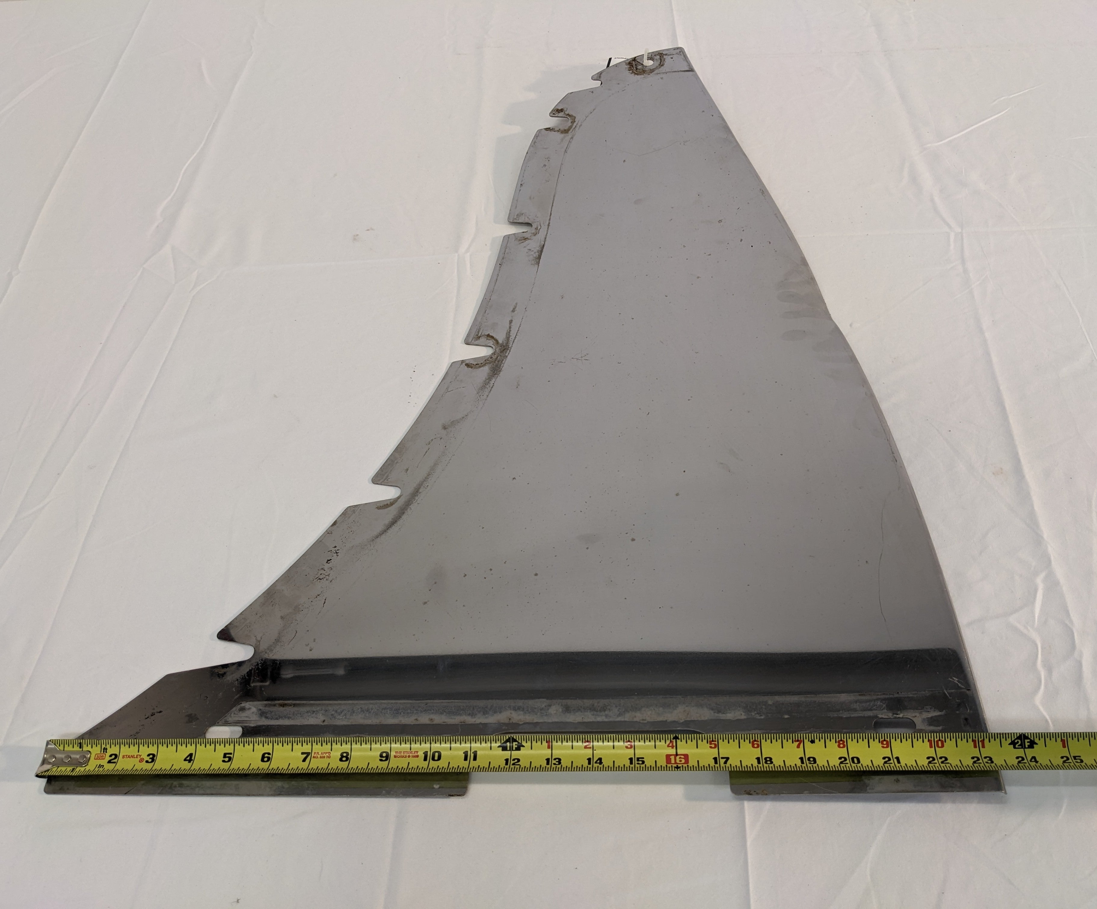 Damaged Freightliner Coronado RH Stainless Cowl Trim Panel - P/N 17-14966-001 (10089926623548)