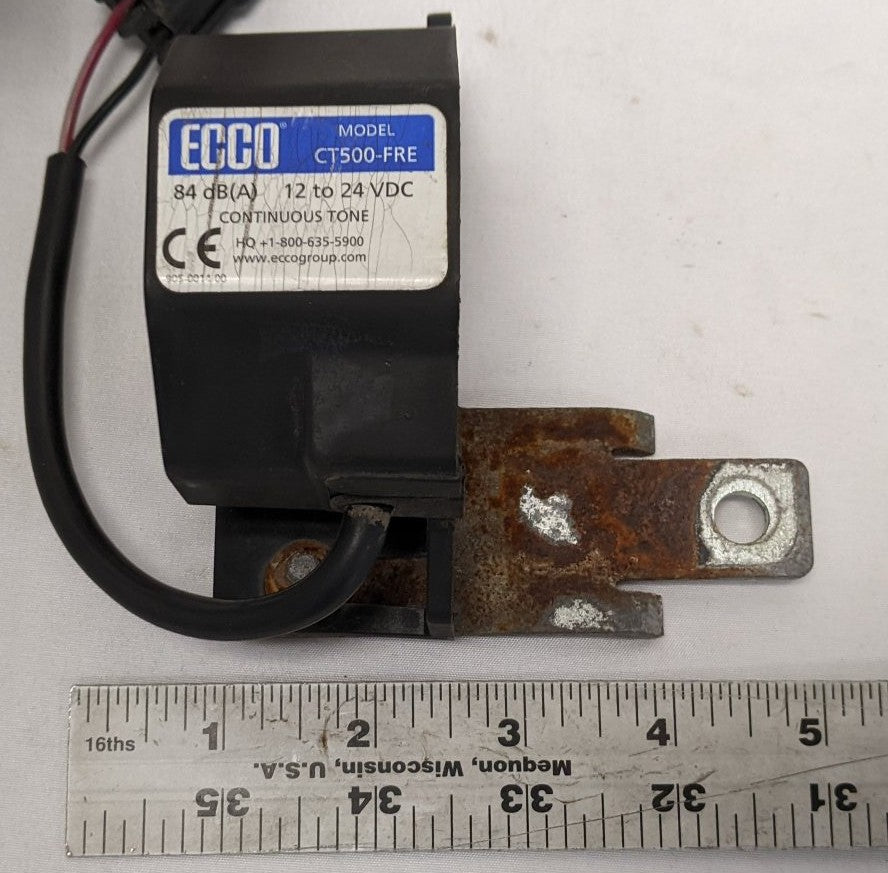 ECCO CT500-FRE Continuous Tone Backup Alarm 12-24V Used