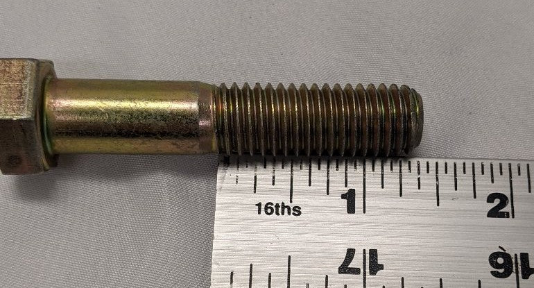*Lot of 4* New 7/16"-14 x 2 1/2" Partly Threaded Steel Yellow Zinc Hex Bolts