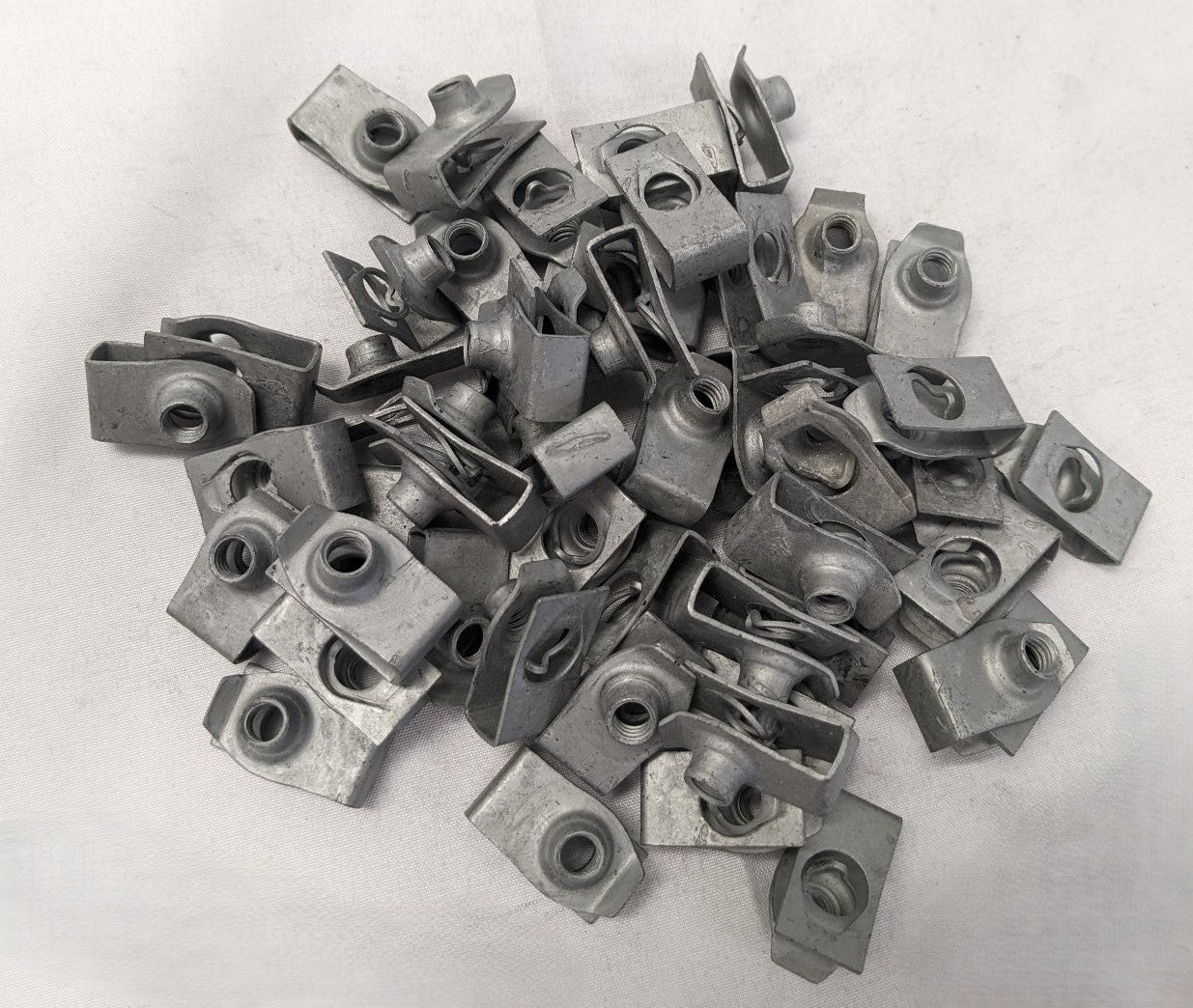 M6x1.0 Galvanized Steel U-Clip Nuts Lot/50