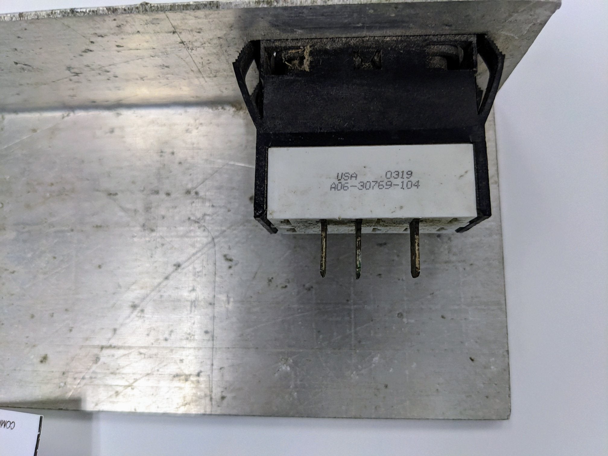 Used FTL ABS Check Rocker Switch w/ Bracket - P/Ns A06-30769-104, 0635825000 (10114274459964)