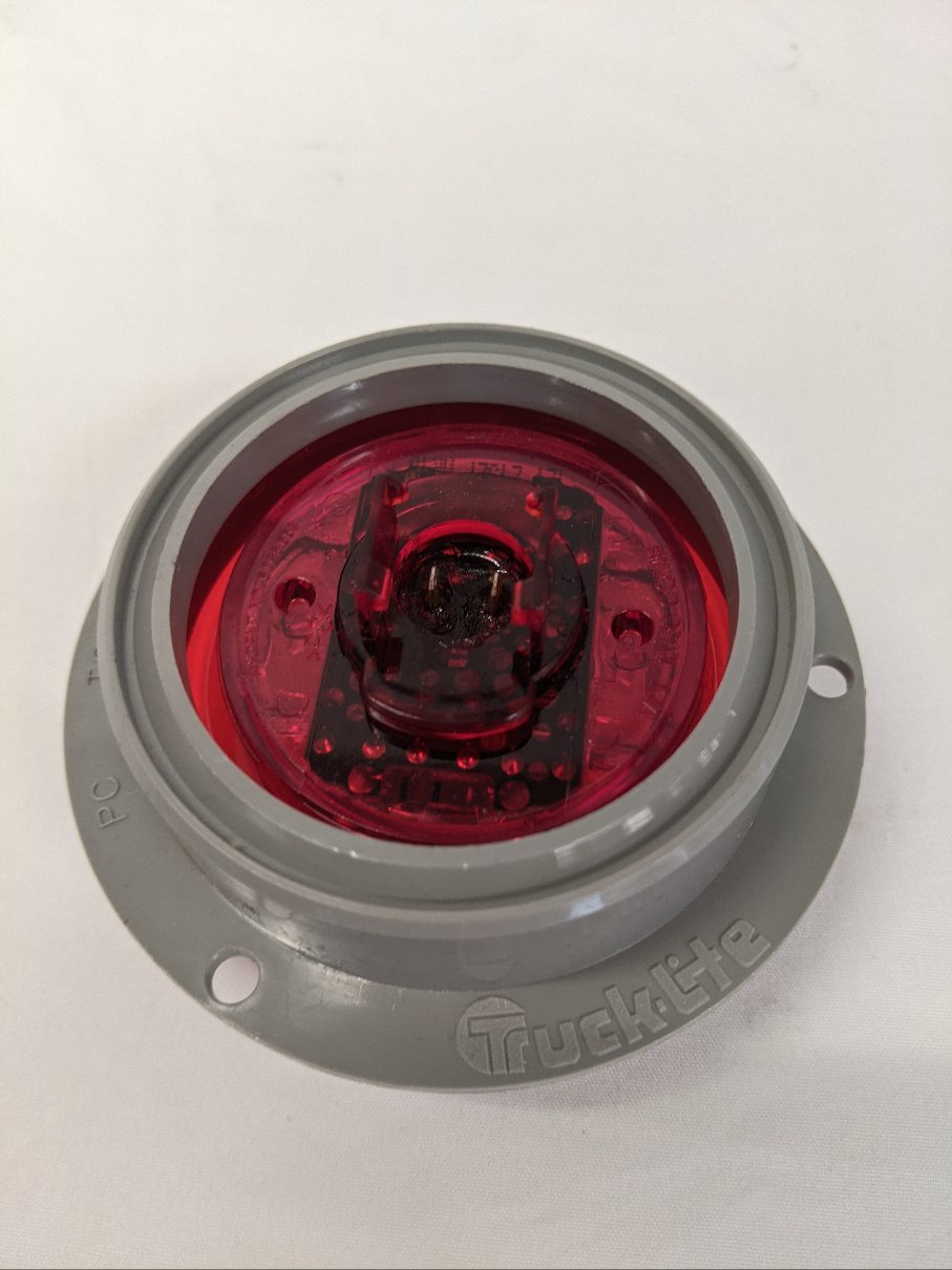 FRT 10 Series LED Red Round 12V With Grey Flange Light - P/N TL  10379R (10168314626364)