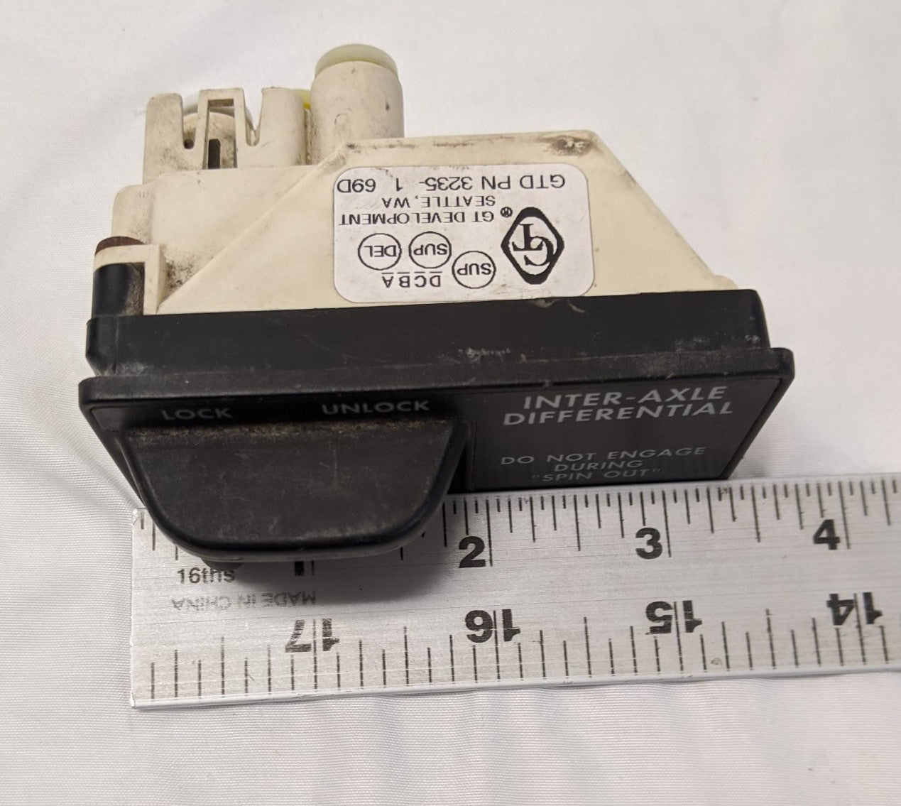 Used GT Development Inter-Axle Differential Toggle Valve w/o Bulb -PN GTD 3235 1