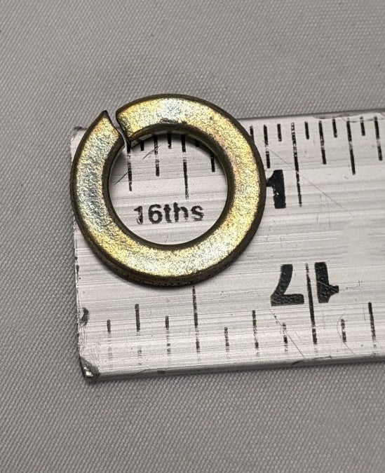 300 Yellow Zinc Steel Split Lock Washers 1/2"