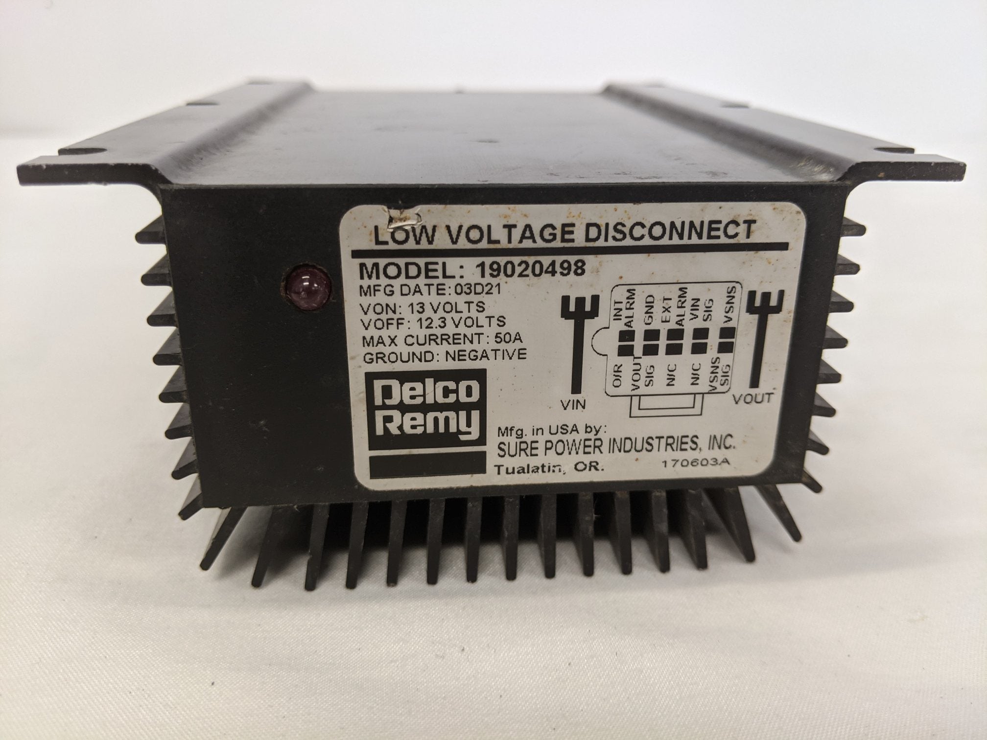 Used Delco Remy Low Voltage Disconnect Module - P/N DR 19020498 (10175154749756)
