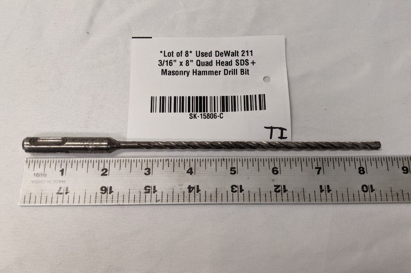 DeWalt 3/16x8 SDS+ Quad Head Drill Bit - DW5504 - Lot of 8