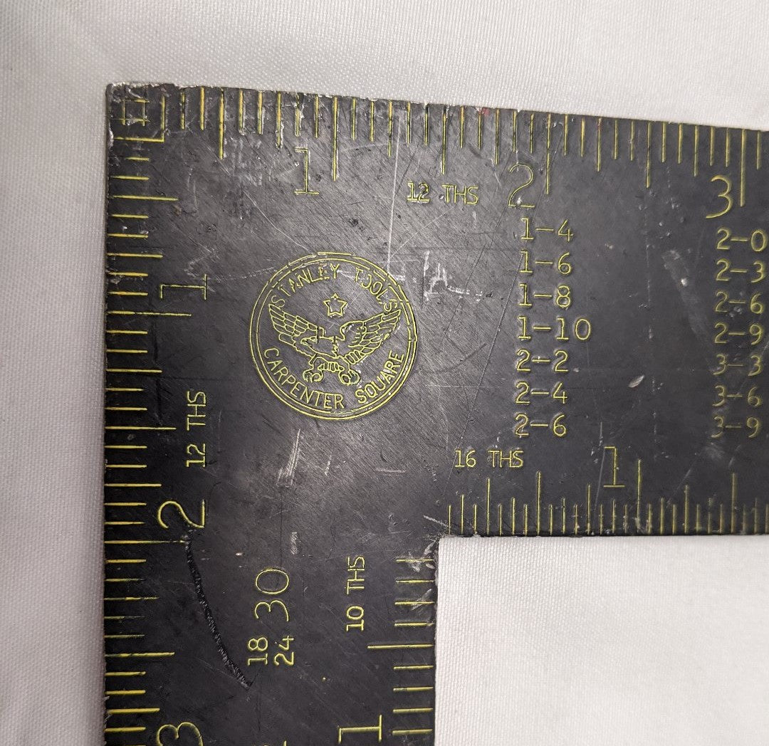 Stanley Carpenter Squares - 24" & 12" Framing Squares, 45-011 & 45-912, Lot of 5