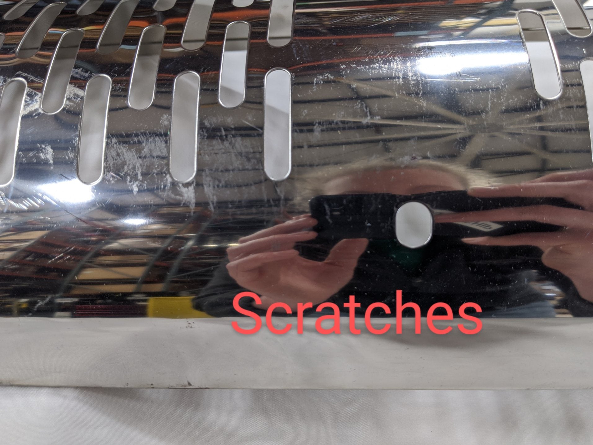 *Dented* Freightliner 51" Tall 5" Dia. Pipe SS Exhaust Shield - P/N 04-24695-000 (3939789275222)