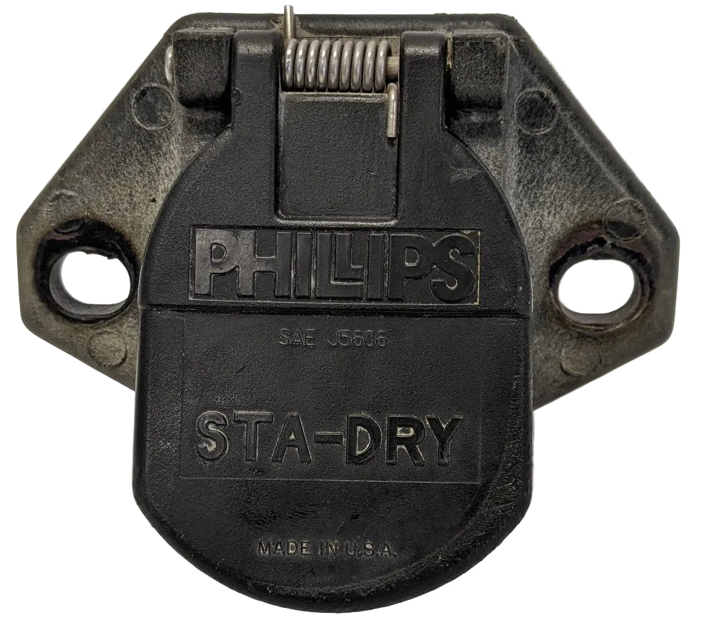 Phillips STA-DRY 7-Way Trailer Socket 2-Hole | 16-720