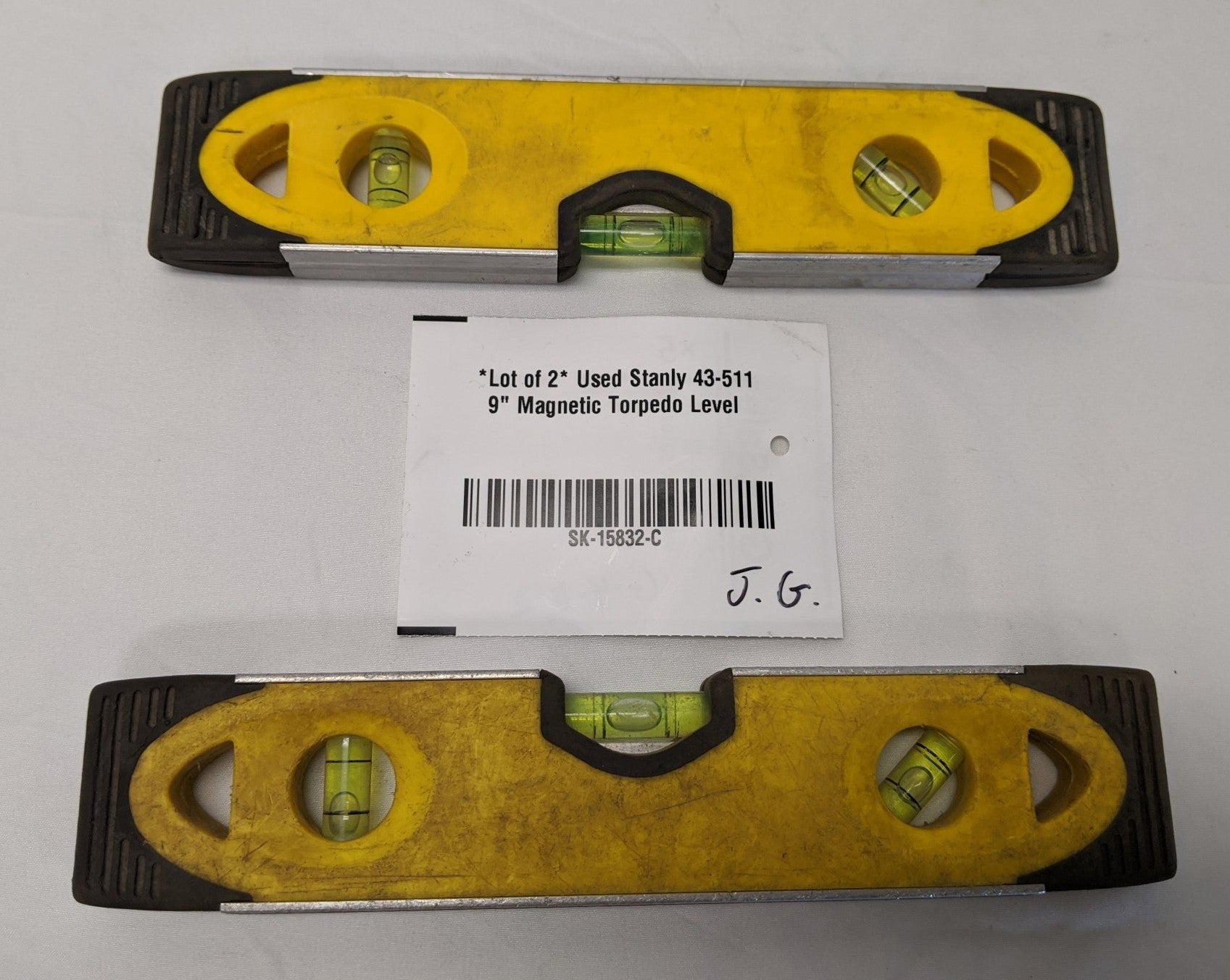 Stanley Magnetic Torpedo Level 9" Lot of 2 - 43-511