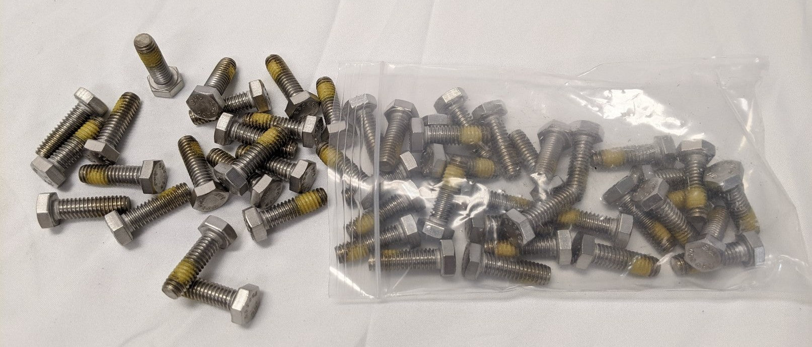 5/16"-18 x 1" Stainless Steel Hex Bolts - 18-8 (304), Fully Threaded, Lot of 50