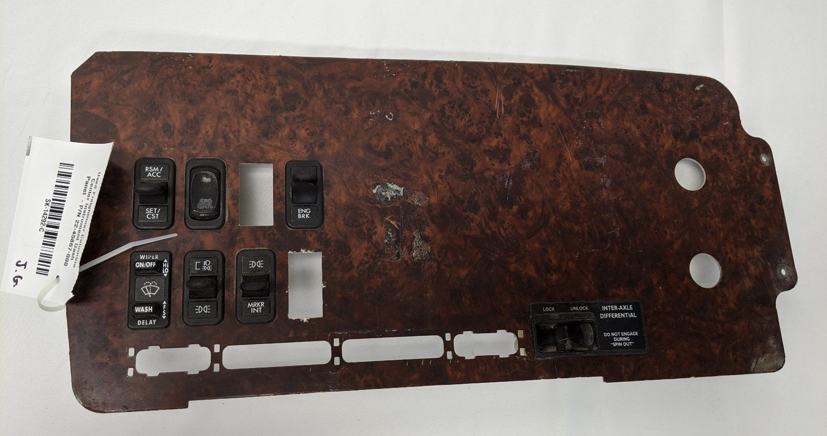 Used Freightliner Columbia Center Instrument Dash Panel  - P/N 22-45867-000