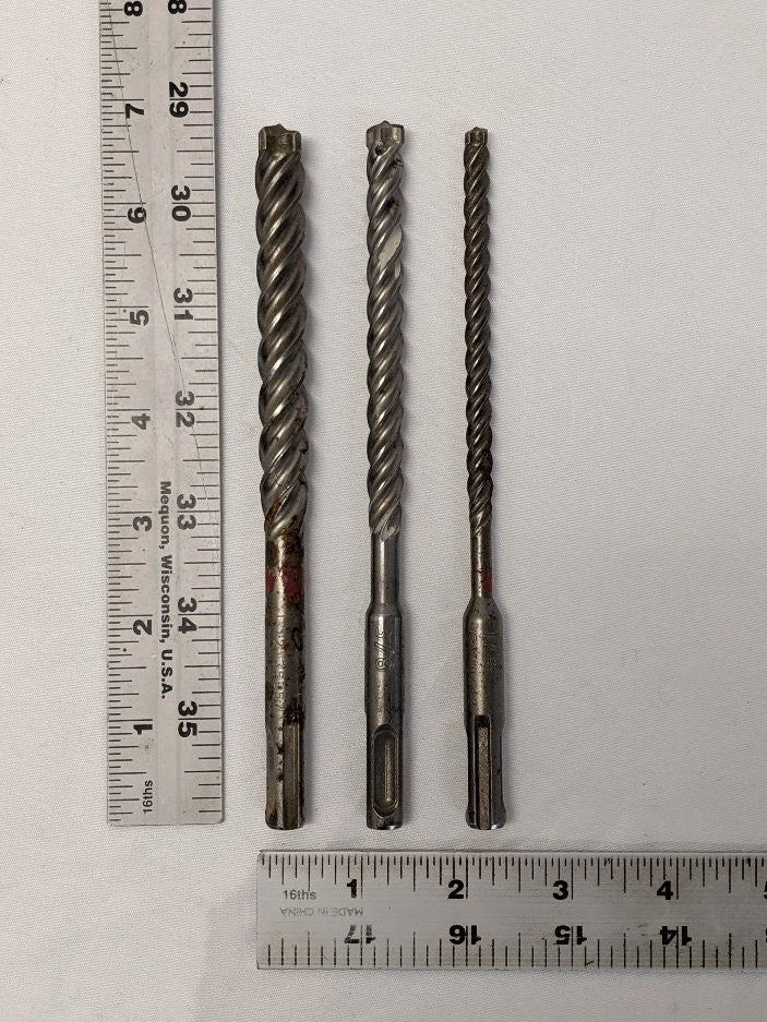 Hilti TE-CX SDS Plus Masonry Drill Bit - Lot 9pc - 1/4-1/2"