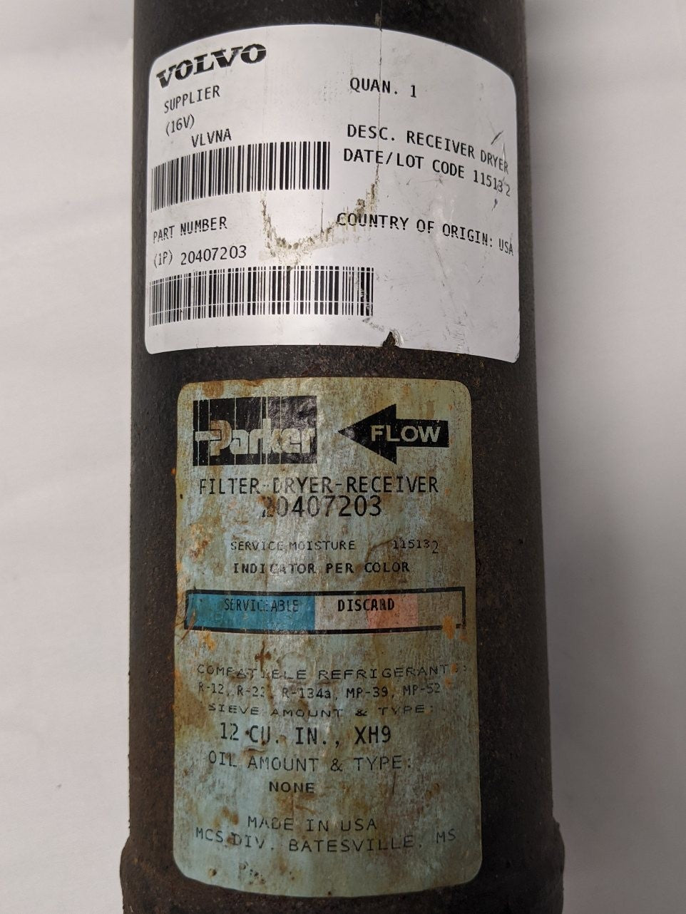 *Rusty* Volvo A/C Receiver Dryer - P/N 20407203