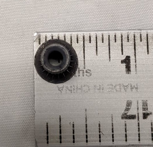 *Lot of 200* 4MM-0.7 Large Flange Steel Black Graphite Ribbed Rivet Nuts