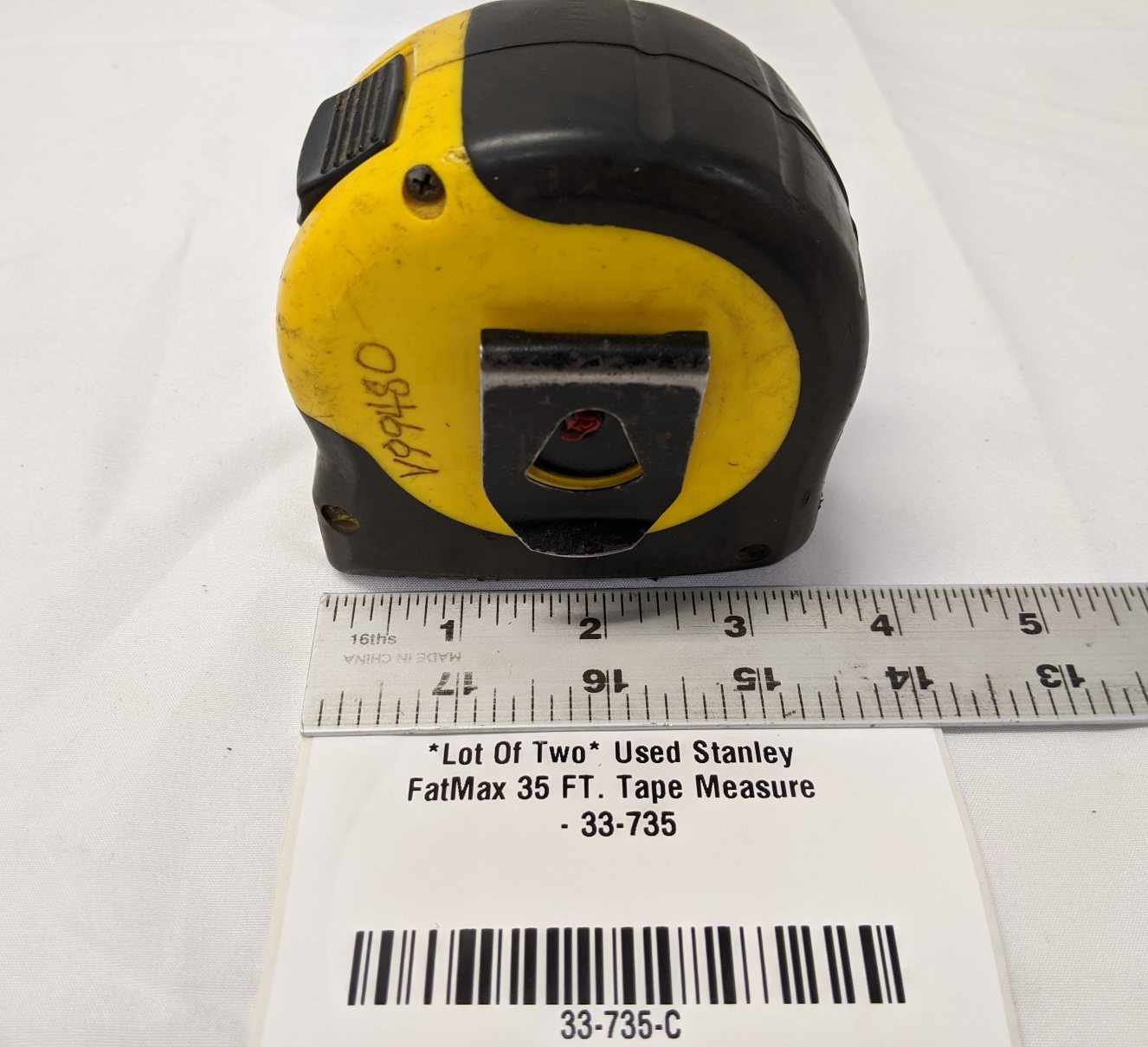 Stanley FatMax Tape Measure 35 FT Lot of 2 - 1" Blade Tape Lock Belt Clip 33-735