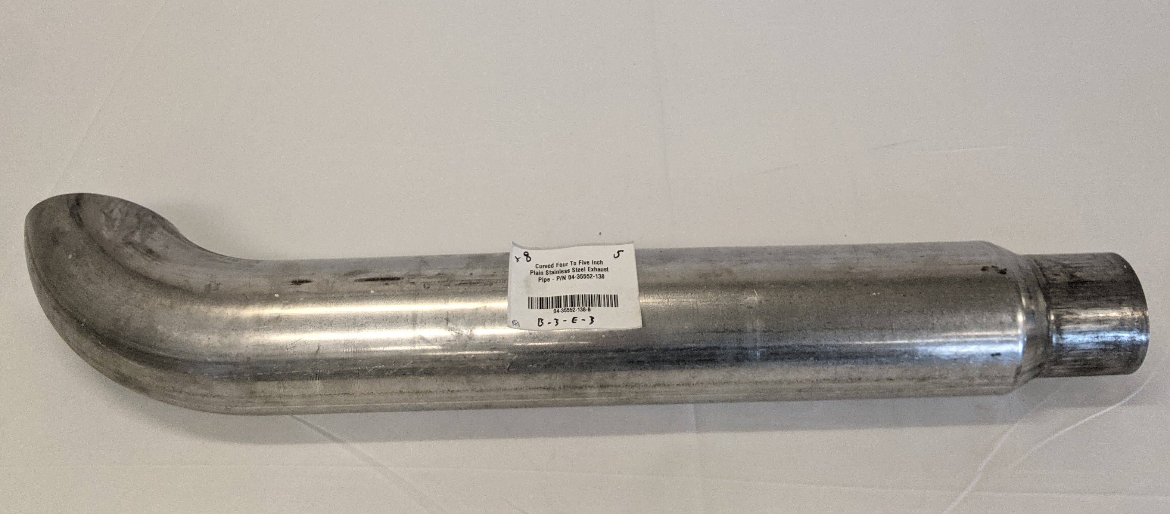 Freightliner 4" to 5" Plain Stainless Steel Exhaust Stack Pipe -P/N 04-35552-138 (10140191949116)