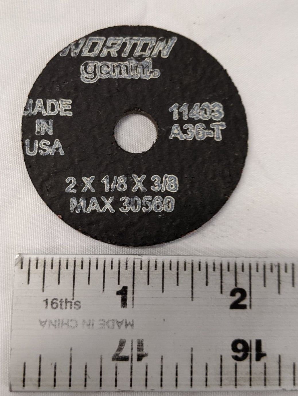 Norton Gemini 2" Grinding Wheel | Lot of 25 | A36-T | 30,560 RPM | Type 1
