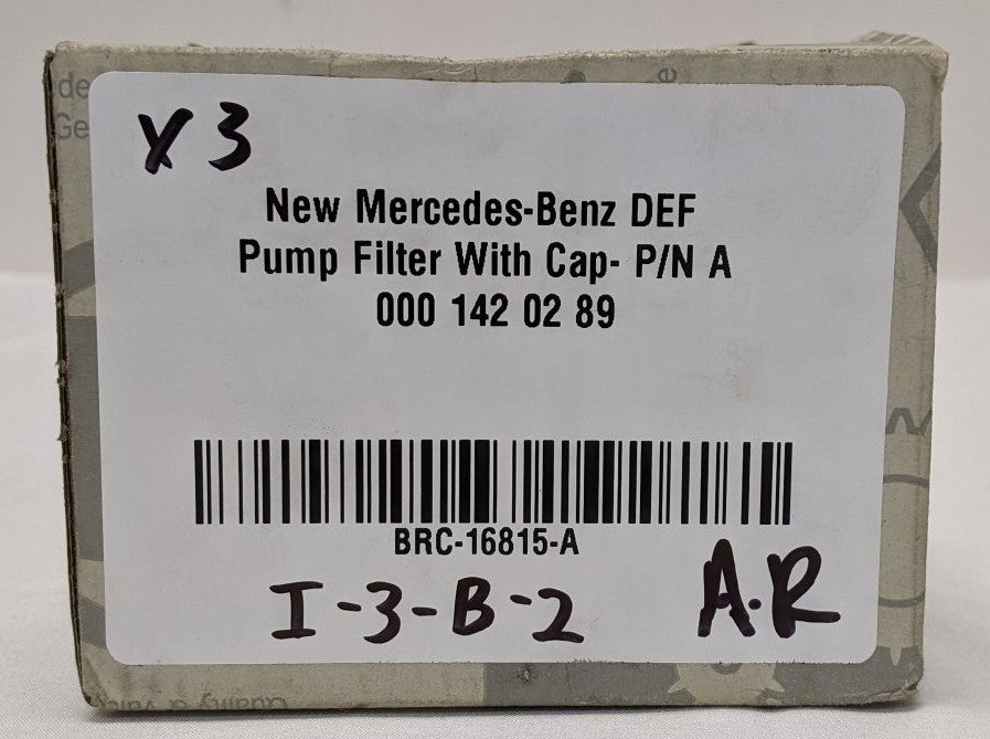 New Mercedes-Benz DEF Pump Filter With Cap- P/N A 000 142 02 89