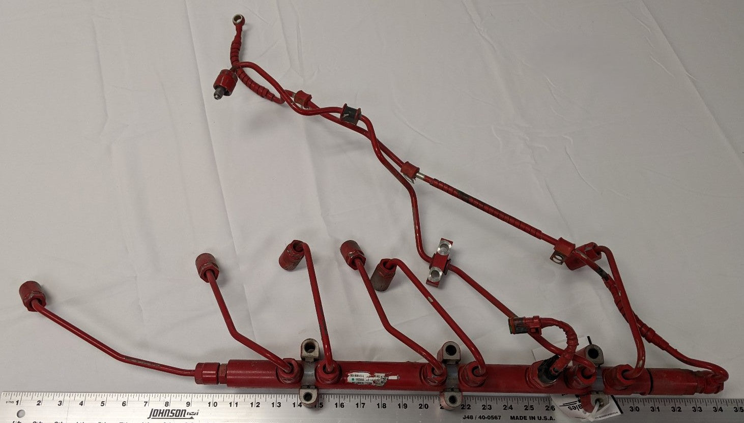 Used Cummins ISX 15 Fuel Rail Accumulator w/ Tubes | P/N 4307194
