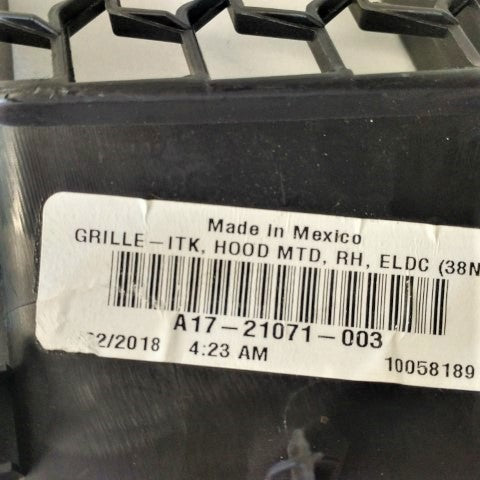 Freightliner Cascadia RH Hood Mounted Air Intake Grill - P/N   A17-21071-003 (6587705622614)