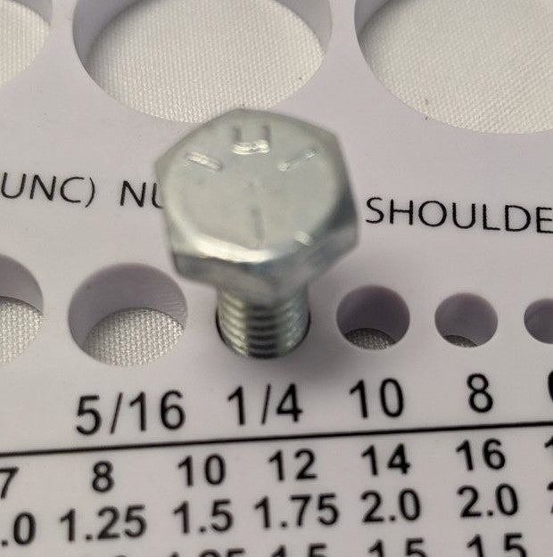 1/4"-20 x 3/4" Grade 5 Hex Bolts - Zinc Plated, Fully Threaded, Lot of 100