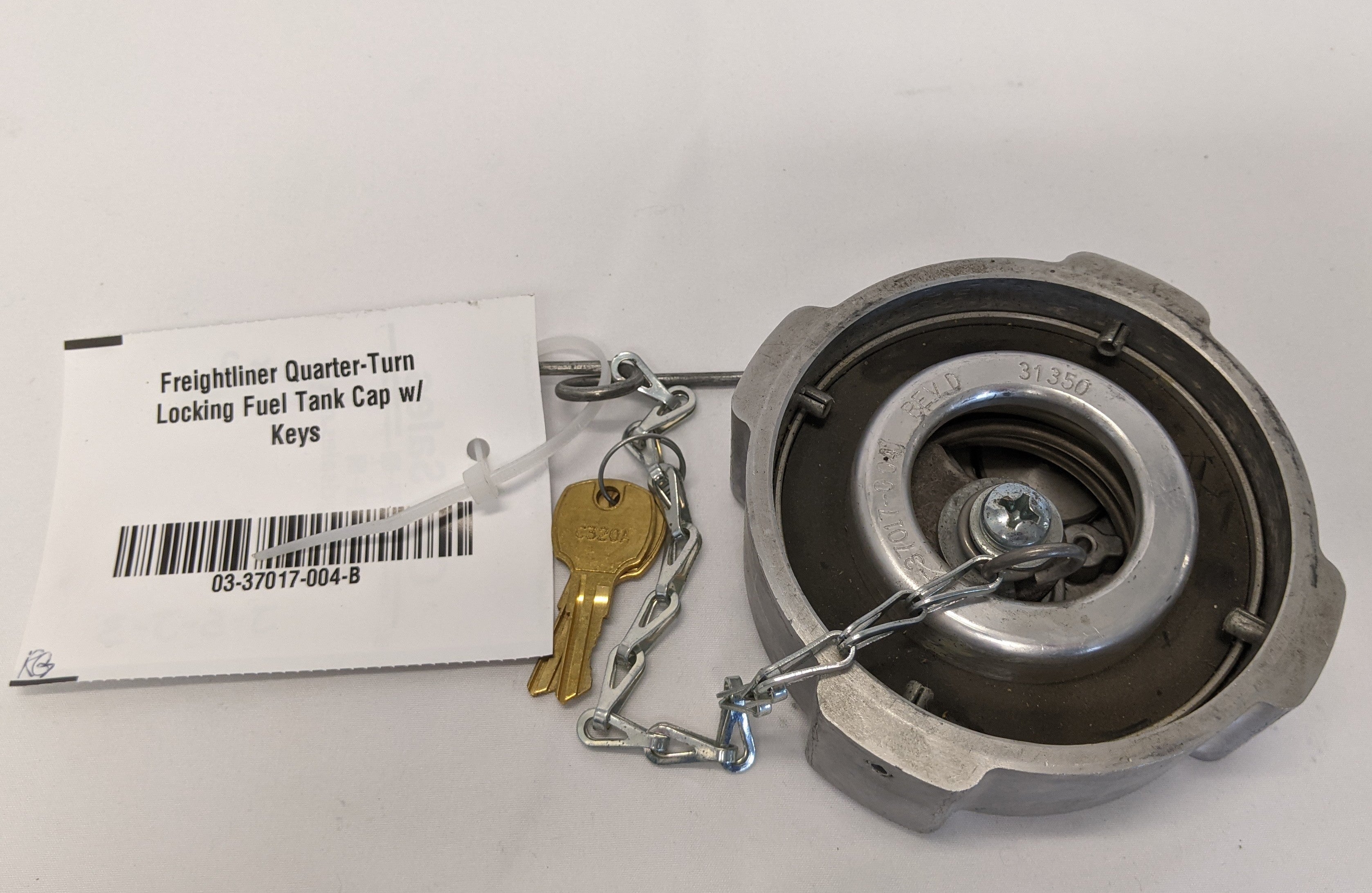 Freightliner Quarter-Turn Locking Fuel Tank Cap w/ Keys - P/N  03-37017-004 (4990948114518)