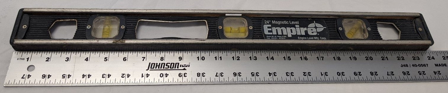Empire 24" I-Beam Magnetic Level - 581-24 - 3 Vial