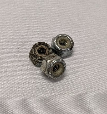 #10-24 Nylon Lock Nuts Coarse Steel Zinc Lot of 150