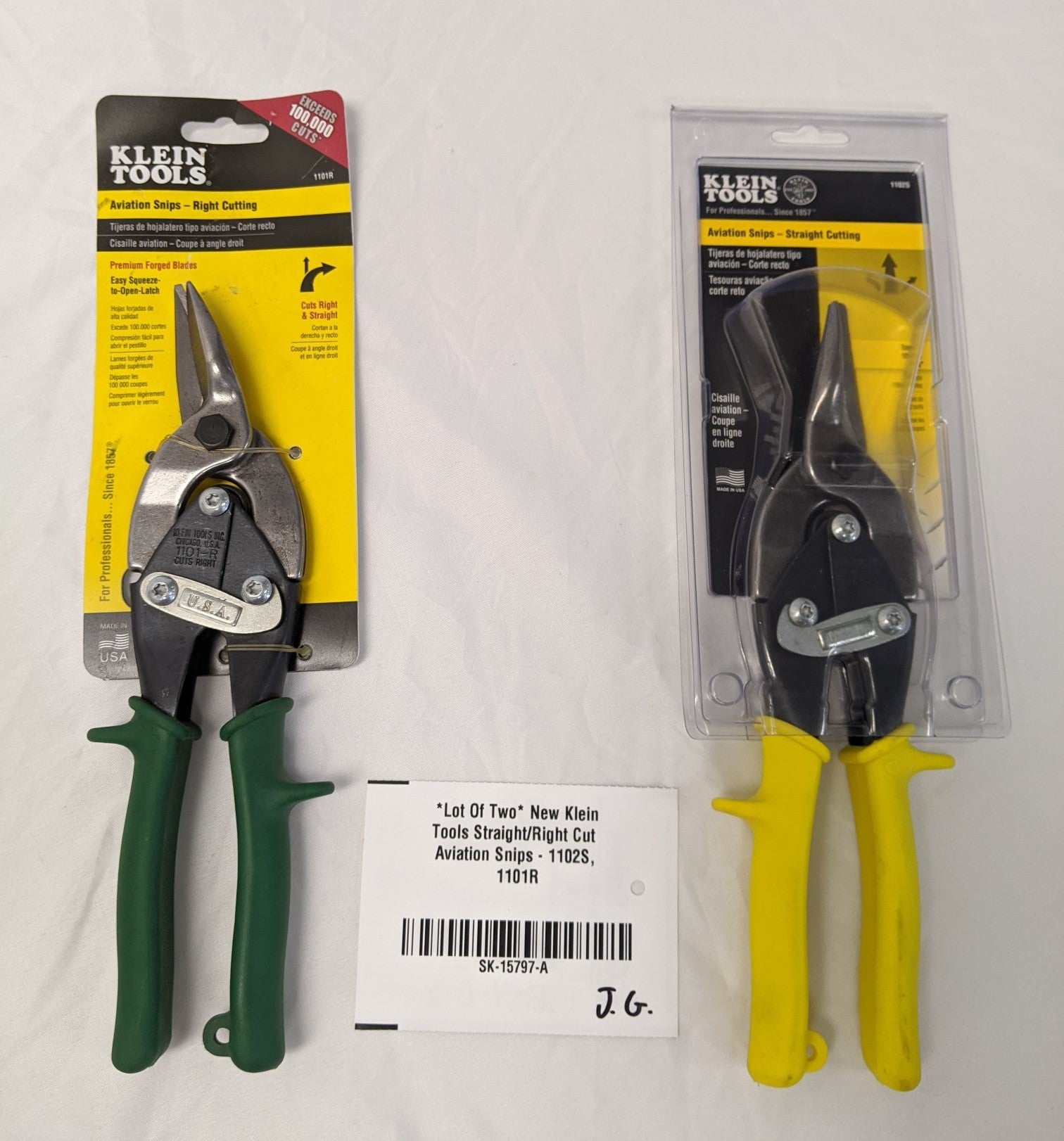 Klein Aviation Snips Straight/Right Cut - 1102S, 1101R