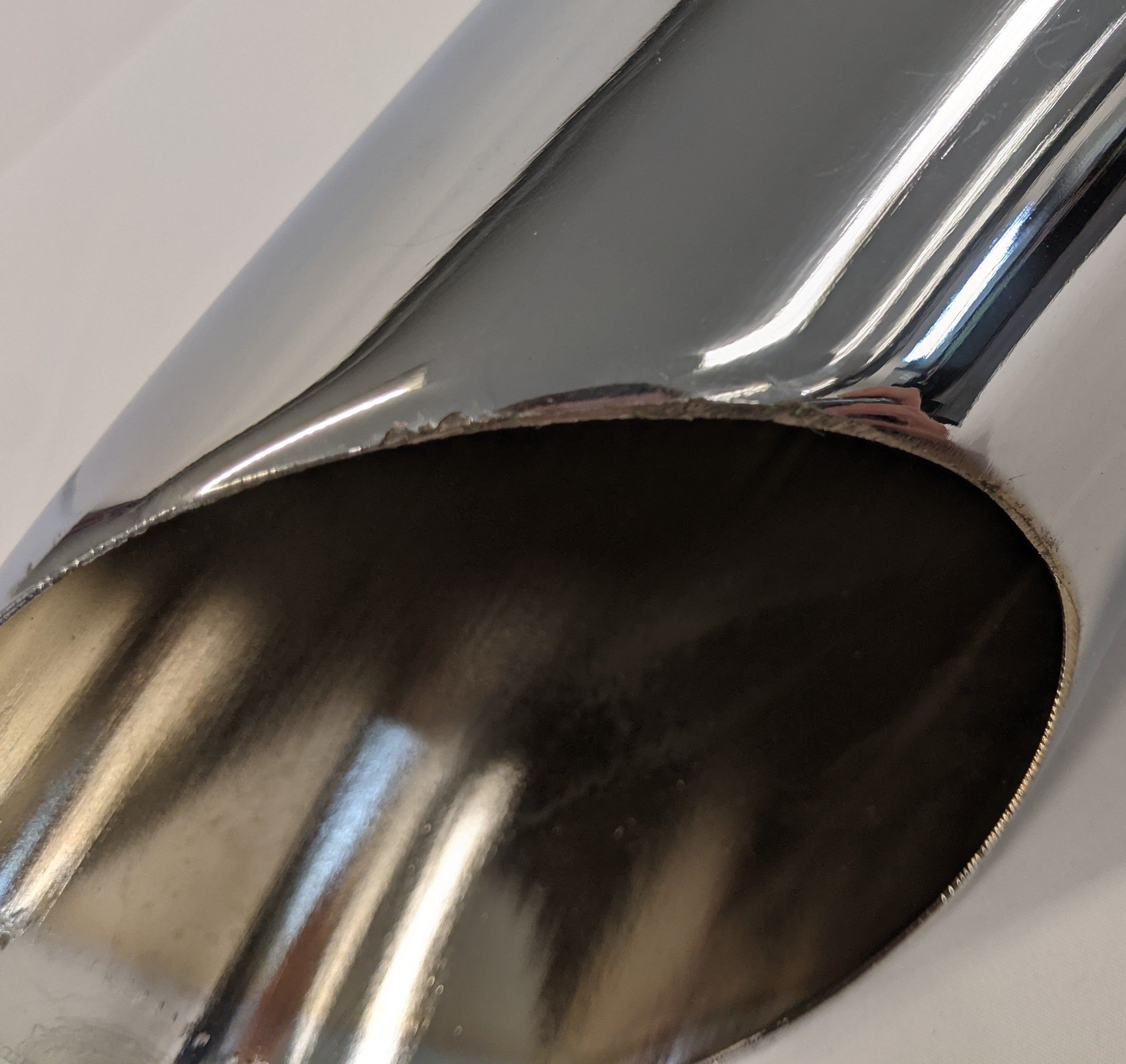 Curved Four Inch Polished Stainless Steel Exhaust Pipe - P/N 04-31799-032 (10140172353852)