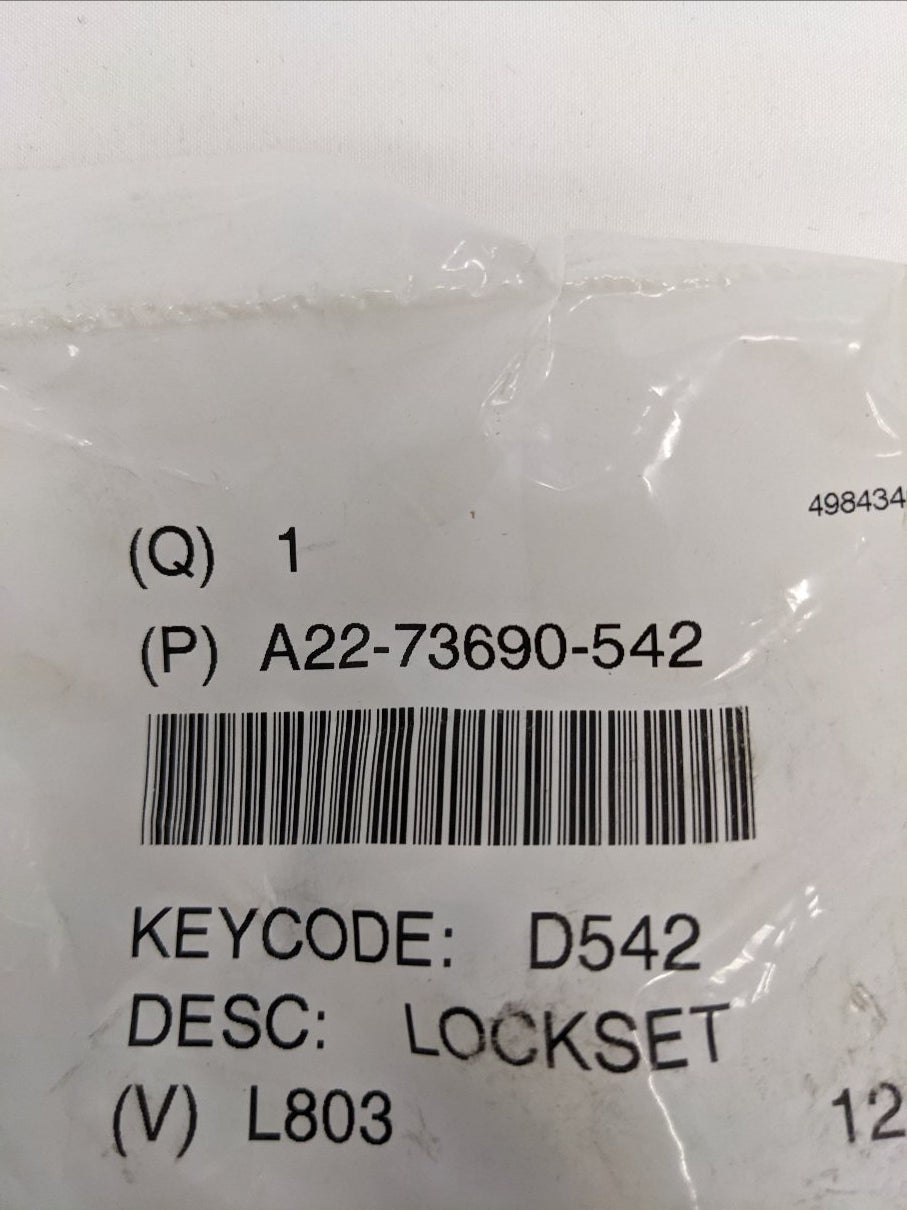 New Freightliner Cab 2 Keys Door & Ignition Lock Set - P/N A22-73690-542 (10133755527484)