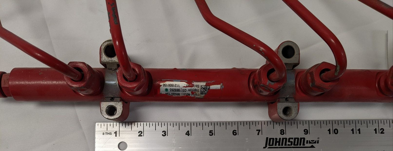 Used Cummins ISX 15 Fuel Rail Accumulator w/ Tubes | P/N 4307194