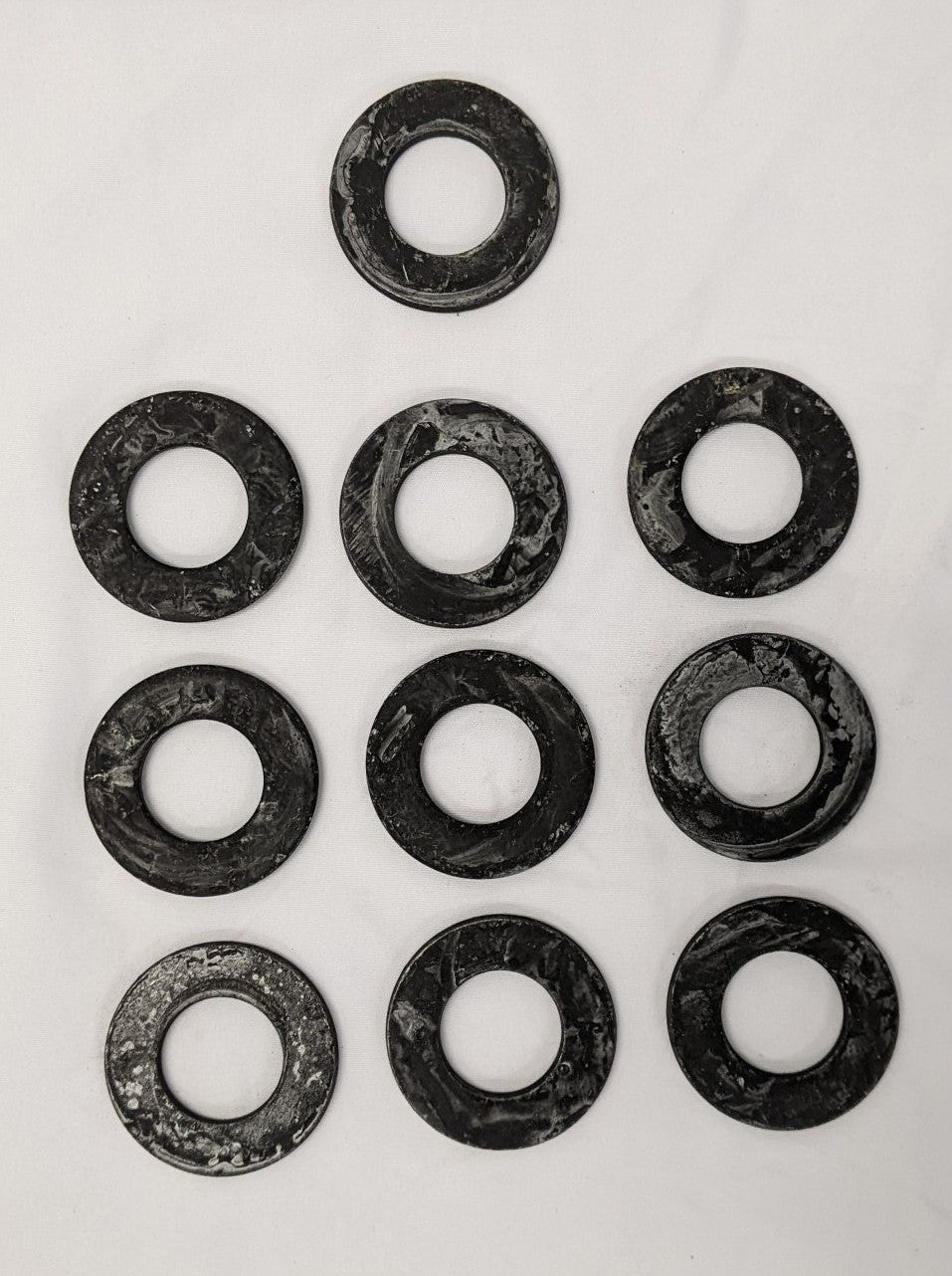 Lot/10 1" Steel Black Oxide Washers 1.95" OD 1/8"