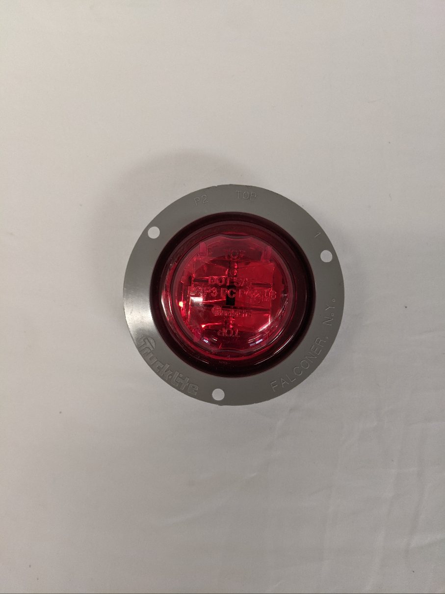 FRT 10 Series LED Red Round 12V With Grey Flange Light - P/N TL  10379R (10168314626364)