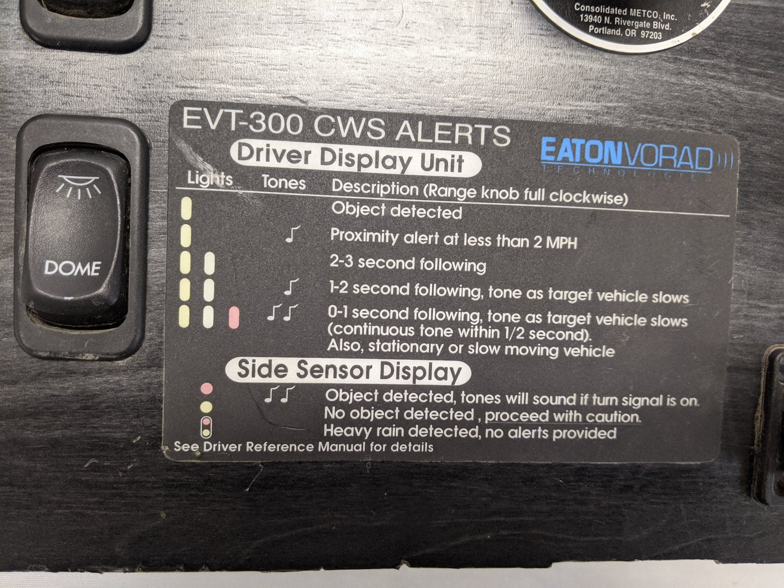 Freightliner Columbia Auxiliary Dash Instrument Panel 22-45867-010