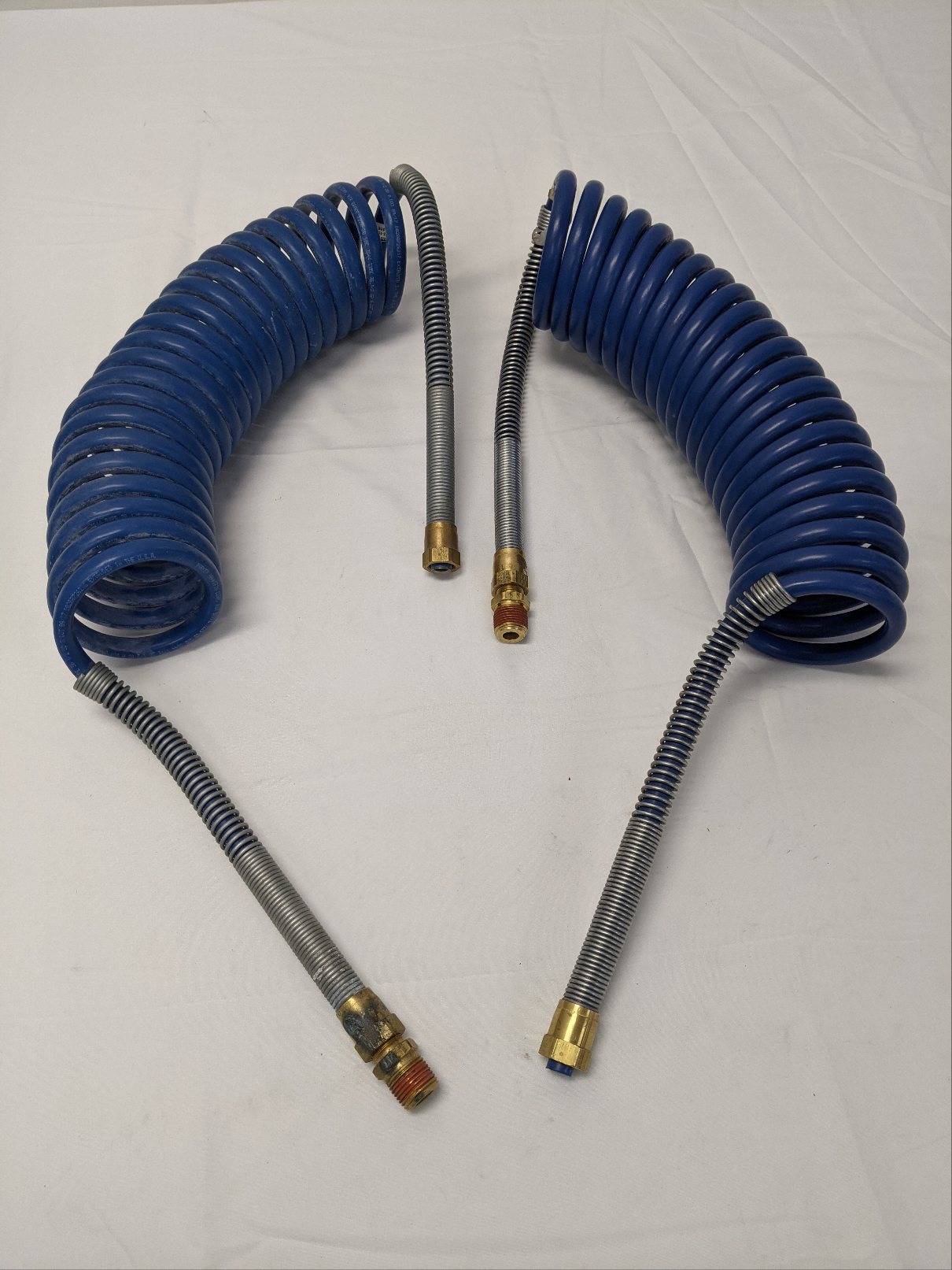 Parker 15' Red & Blue Coiled Trailer Lines | A12-15880-000 | Lot of 2