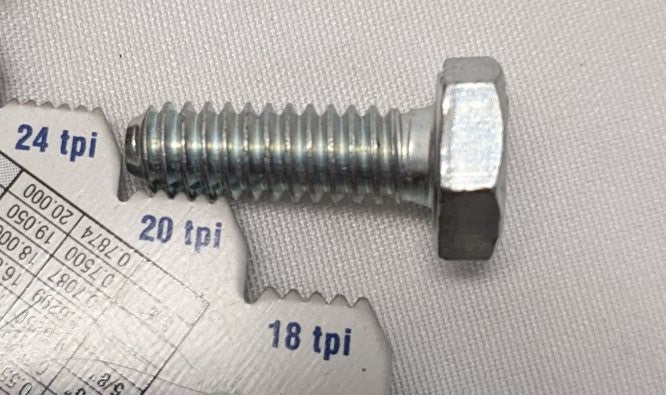 1/4"-20 x 3/4" Grade 5 Hex Bolts - Zinc Plated, Fully Threaded, Lot of 100