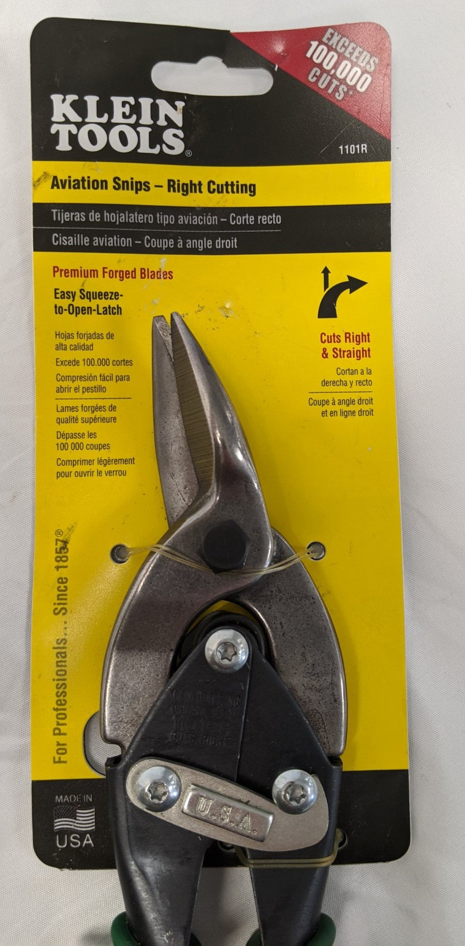 Klein Aviation Snips Straight/Right Cut - 1102S, 1101R