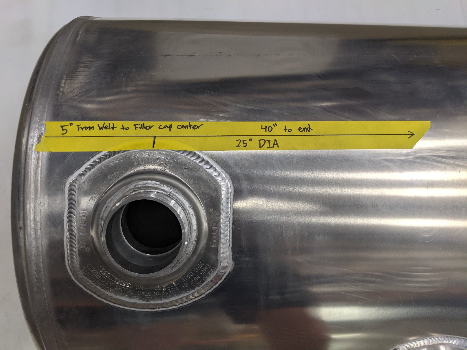 Western Star RH 100 Gal Heated Aluminum Fuel Tank A03-35171-051